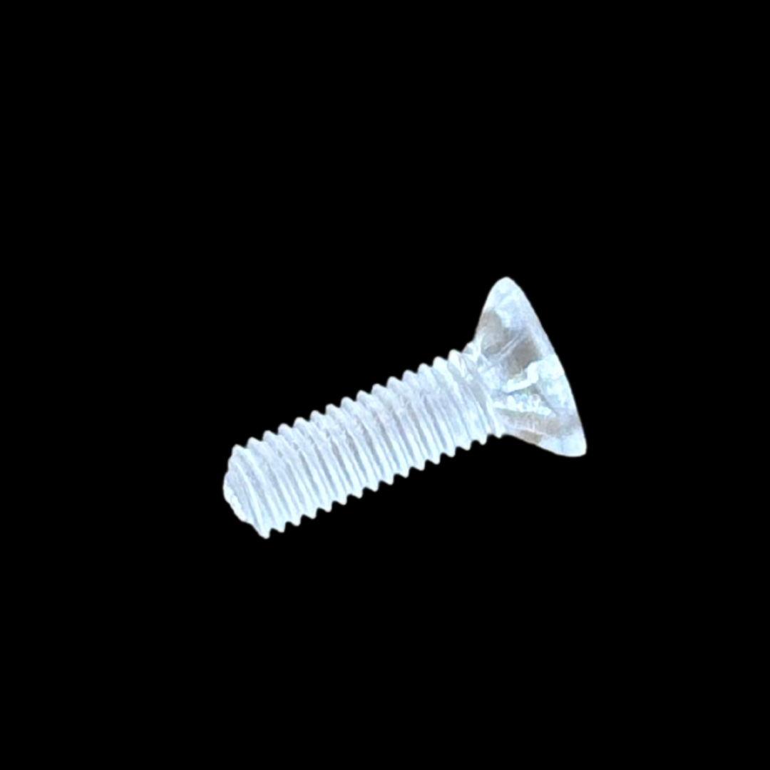 M3 10mm Clear Polycarbonate Machine Screw - Countersunk Phillips Head